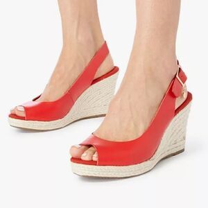 COMFORT PLUS BY PREDICTIONS WOMEN"S OPEN TOE WEDGE STYLE HEEL SANDAL